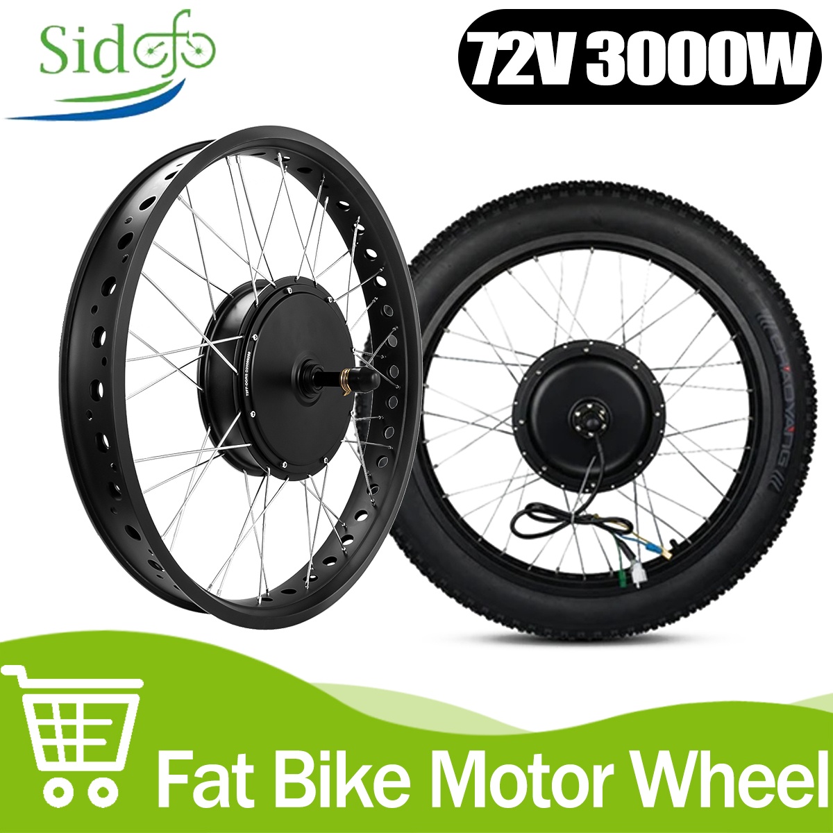 Cyclo Gear - 72V 3000W Brushless Gearless Hub Motor