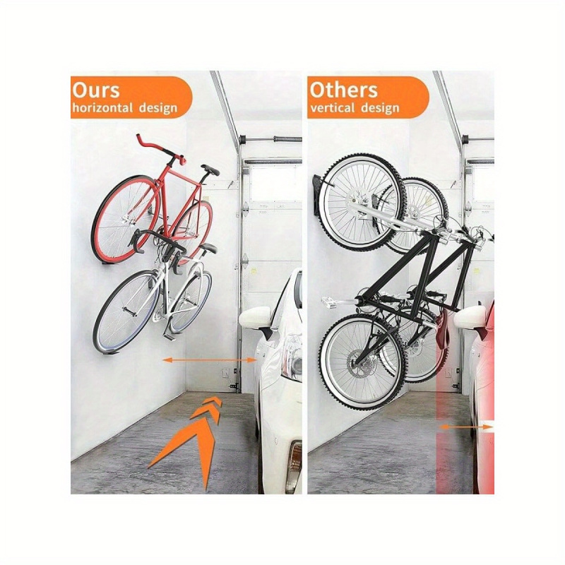 Cycling Gear Wall Hanger - Iron Horizontal Bike Pedal Hanger Wall