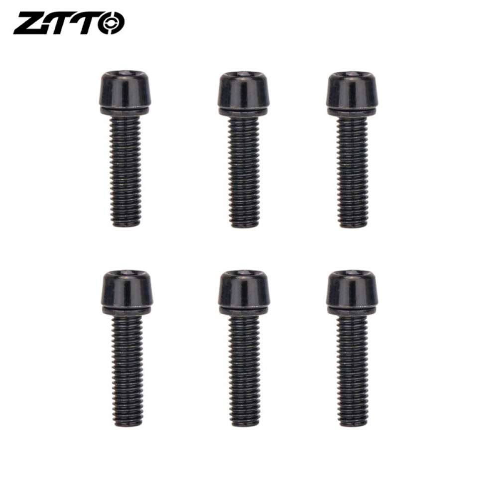Bike Stem Riser - 6pcs Titanium-plated Bicycle Handlebar Stem Riser