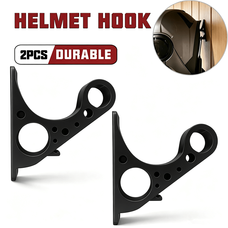 Cycling Gear Wall Hanger - 2PCS Motorcycle Helmet Holder Wall Mount