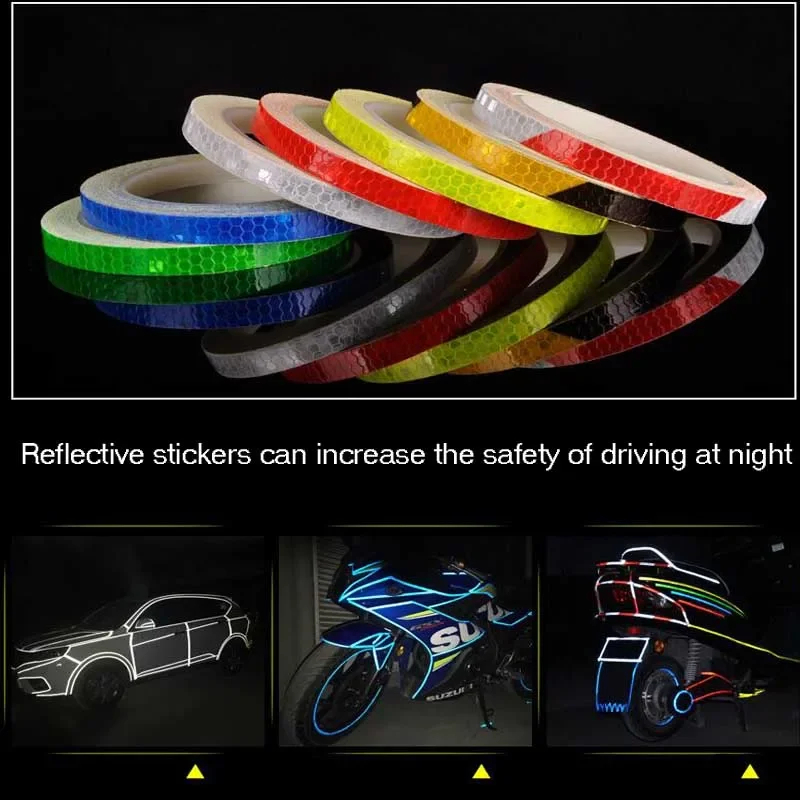 1cmx8m Bike Stickers Reflectiv - Cycling Gear Helmet 评论和价格