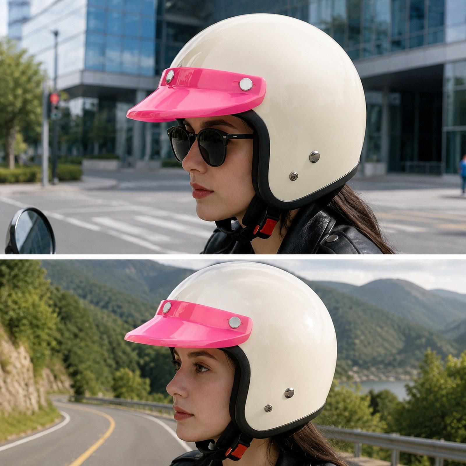 Retro Motorcycle Helmet Visor  - Cycling Gear Material 评论和价格