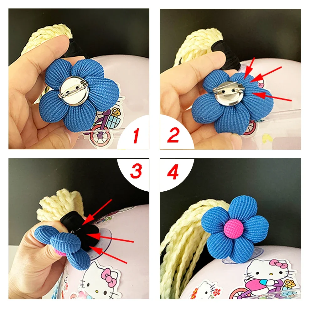 2pcs Motorcycle Helmet Braids  - Cycling Gear Helmet 评论和价格
