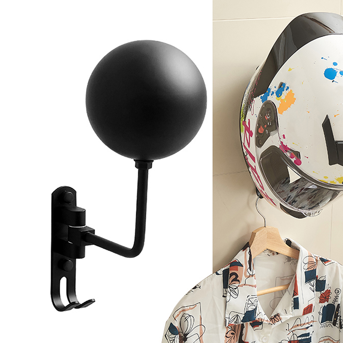 Wall Mount Motorcycle Helmet R - Cycling Gear Wall Hanger 评论和价格