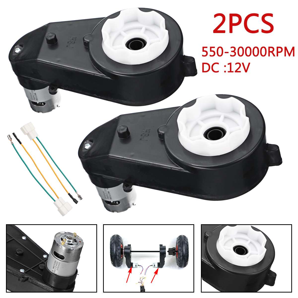 2Pcs 12V RS390/550 30000 RPM 1 - Cycling Gear Box 评论和价格