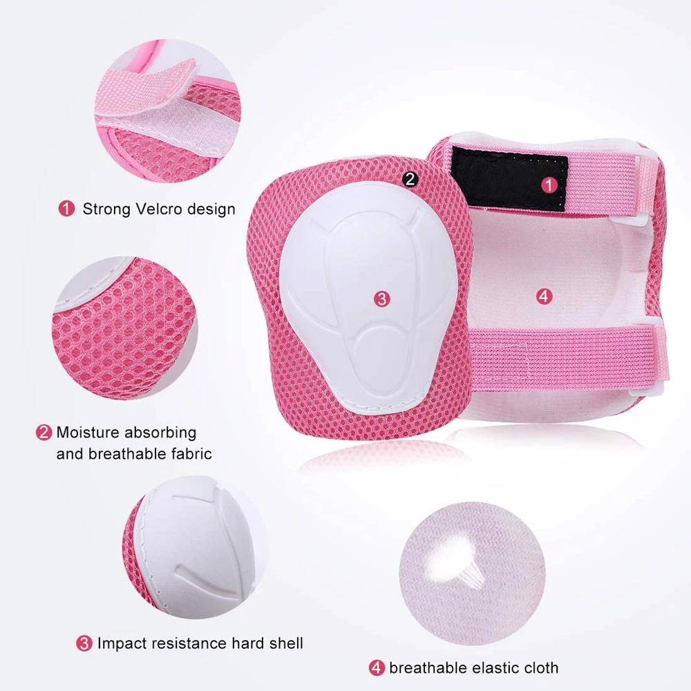 GOMOREON 6Pcs/Set Kids Knee Pa - Cycling Gear Material 评论和价格