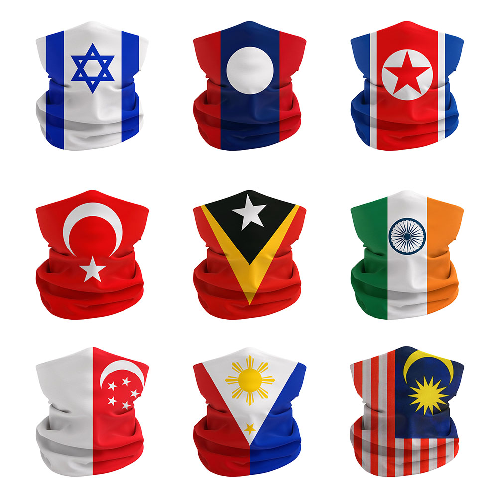 Asian National Flags Printed B - Cycling Gear Singapore 评论和价格