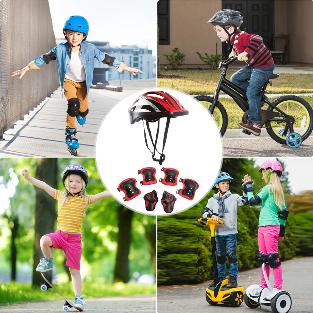 7Pcs Bicycle Sport Protective  - Cycling Gear Helmet 评论和价格